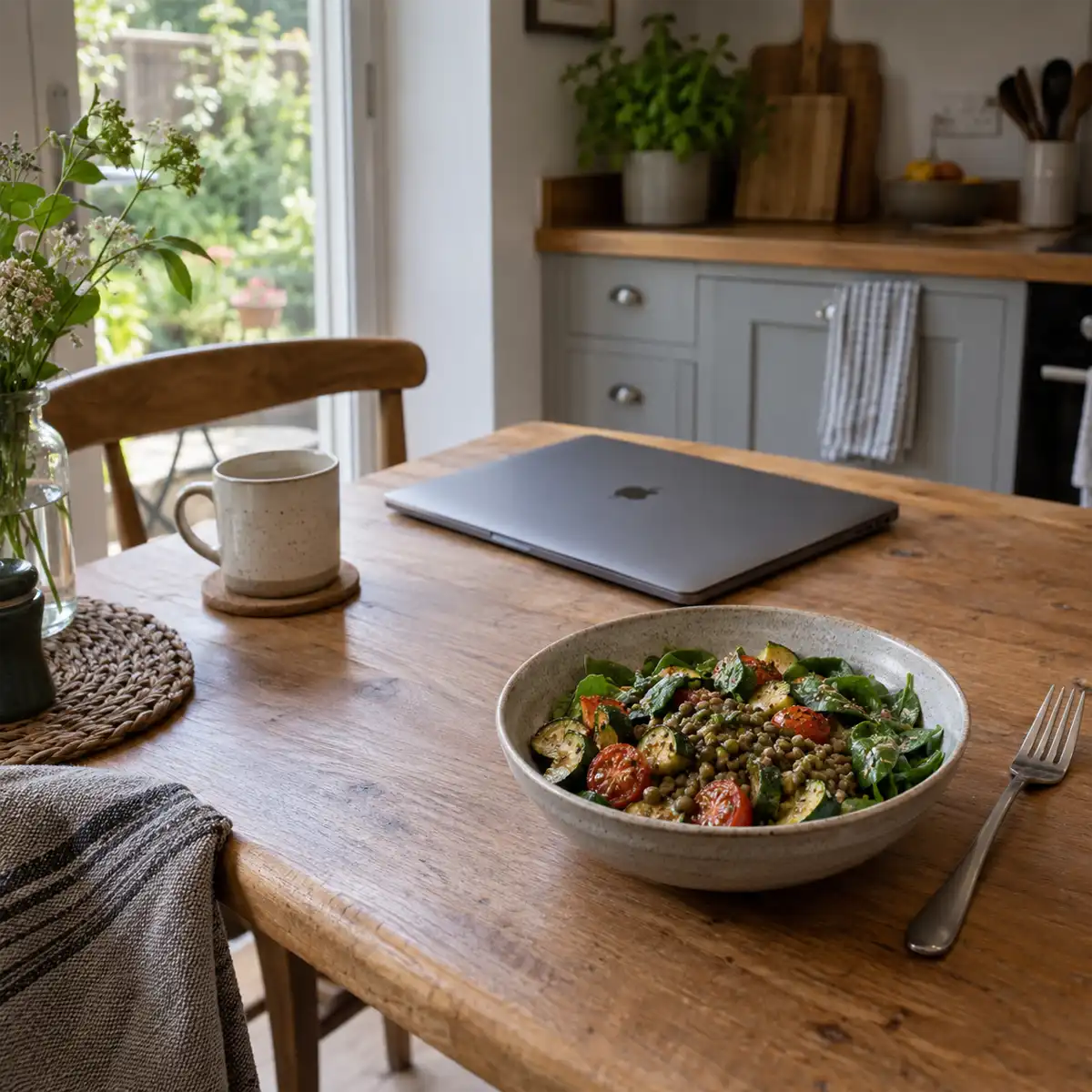 Mackerel Butter Bean Salad Smoked mackerel and butter bean salad served alongside seeded rye bread, a quick low-GI lunch recipe ready in 8 minutes