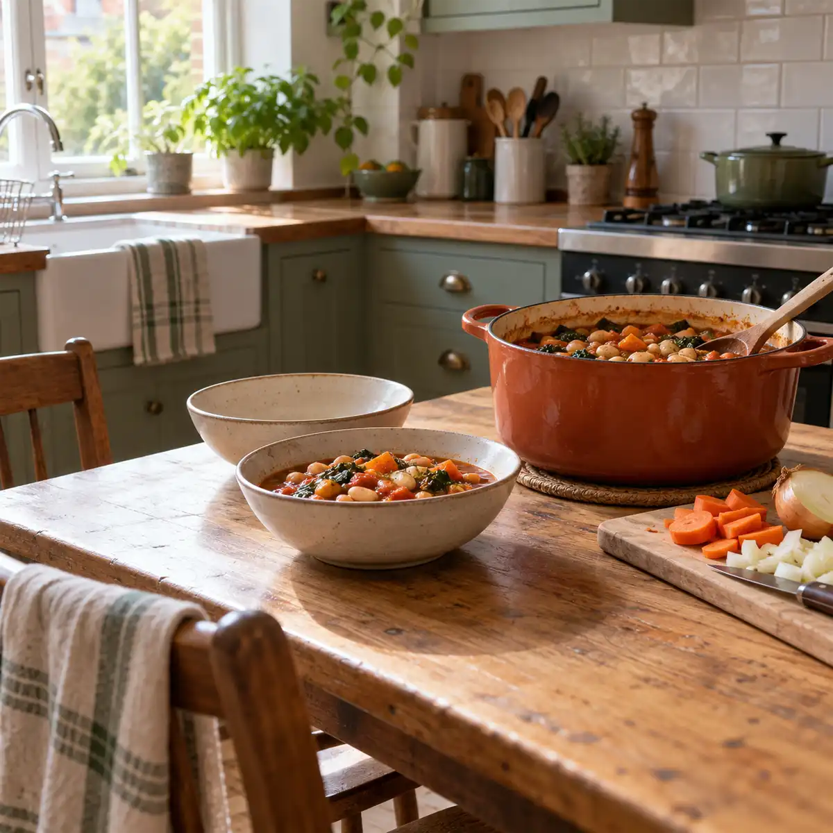 Eat Well for Less campaign poster and digital flyer promoting beans and pulses as affordable, nutritious staples for UK families on a budget